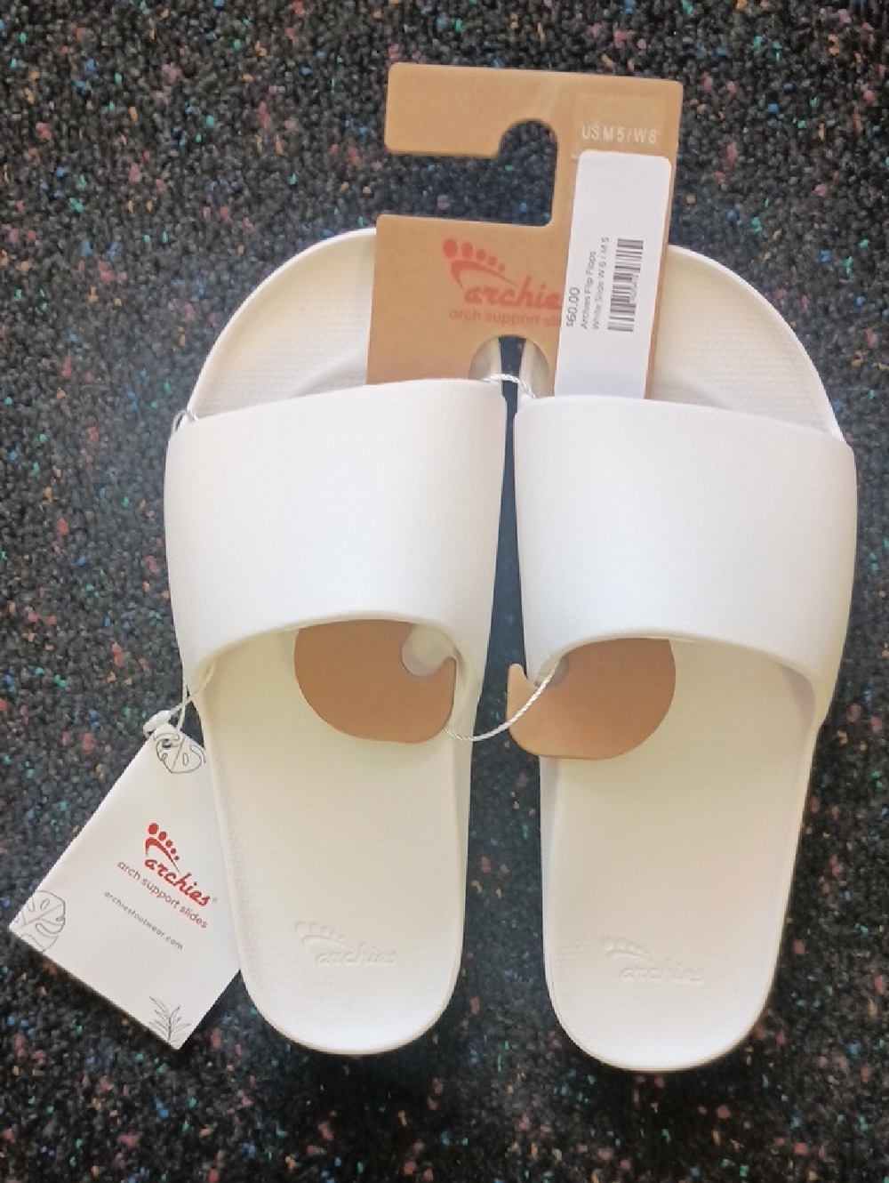 Archies Women’s White Slide Sandals
